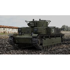 3D T28 Medium Tank model